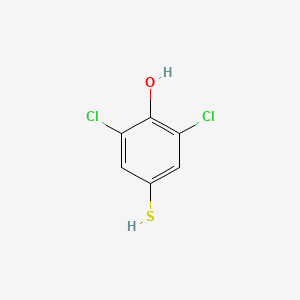 molecular formula C6H4Cl2OS B8795339 2,6-Dichloro-4-mercaptophenol CAS No. 42468-33-7