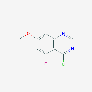 molecular formula C9H6ClFN2O B8795347 4-Chloro-5-fluoro-7-methoxyquinazoline 