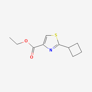 molecular formula C10H13NO2S B8795352 Ethyl 2-cyclobutylthiazole-4-carboxylate 
