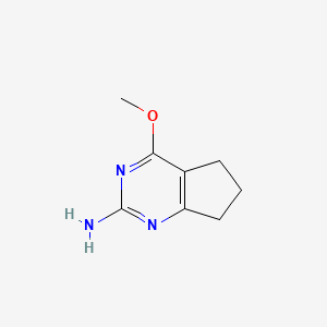 molecular formula C8H11N3O B8795355 4-Methoxy-6,7-dihydro-5h-cyclopenta[d]pyrimidin-2-amine CAS No. 61539-20-6