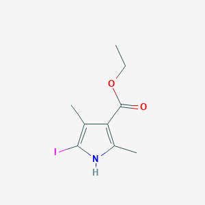 molecular formula C9H12INO2 B8795373 Ethyl 5-iodo-2,4-dimethyl-1h-pyrrole-3-carboxylate CAS No. 5430-79-5