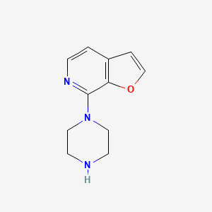 molecular formula C11H13N3O B8795385 7-(Piperazin-1-yl)furo[2,3-c]pyridine 