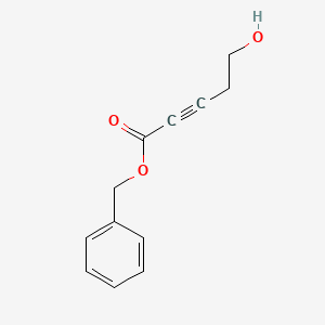 molecular formula C12H12O3 B8795401 Benzyl 5-hydroxypent-2-ynoate CAS No. 136258-78-1
