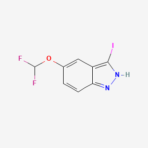molecular formula C8H5F2IN2O B8795433 5-(difluoromethoxy)-3-iodo-1H-indazole 