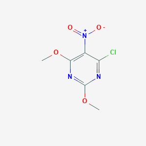 molecular formula C6H6ClN3O4 B8795591 4-Chloro-2,6-dimethoxy-5-nitropyrimidine 