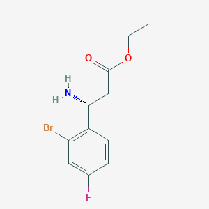 (R)-Ethyl 3-amino-3-(2-bromo-4-fluorophenyl)propanoate