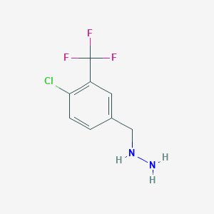 {[4-Chloro-3-(trifluoromethyl)phenyl]methyl}hydrazine