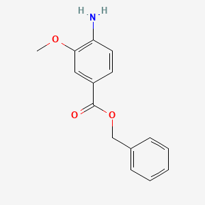 molecular formula C15H15NO3 B8795692 Benzyl 4-amino-3-methoxybenzoate CAS No. 190330-56-4