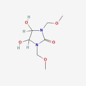 molecular formula C7H14N2O5 B8795701 4,5-Dihydroxy-1,3-bis(methoxymethyl)imidazolidin-2-one CAS No. 3001-61-4