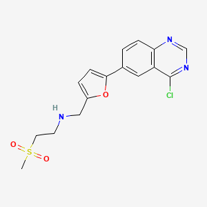 n-((5-(4-Chloroquinazolin-6-yl)furan-2-yl)methyl)-2-(methylsulfonyl)ethanamine