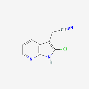 1H-Pyrrolo[2,3-b]pyridine-3-acetonitrile, 2-chloro-