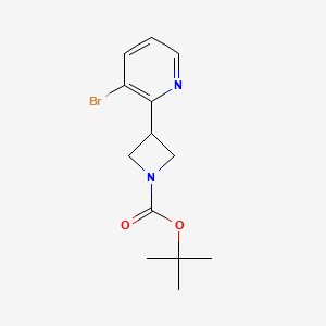 molecular formula C13H17BrN2O2 B8795972 Tert-butyl 3-(3-bromopyridin-2-yl)azetidine-1-carboxylate 
