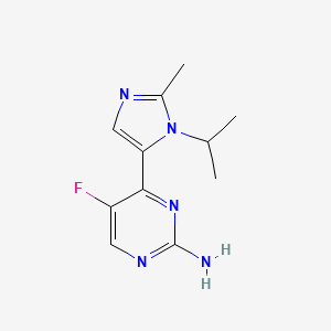 5-Fluoro-4-(1-isopropyl-2-methyl-1H-imidazol-5-yl)pyrimidin-2-amine