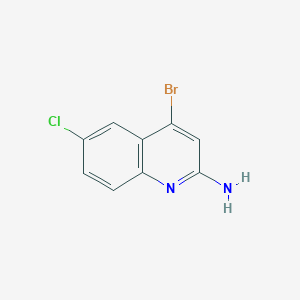 molecular formula C9H6BrClN2 B8796114 4-Bromo-6-chloroquinolin-2-amine 