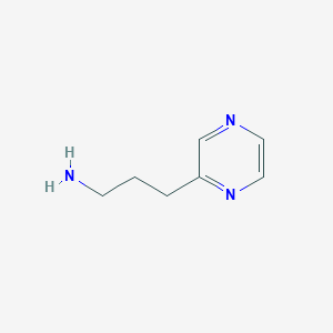 molecular formula C7H11N3 B8796137 3-(Pyrazin-2-yl)propan-1-amine 