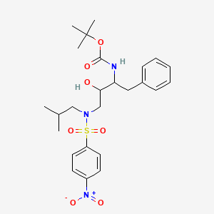 molecular formula C25H35N3O7S B8796186 (1-Benzyl-2-hydroxy-3-[isobutyl-(4-nitro-benzenesulfonyl)-amino]-propyl)-carbamic acid tert-butyl ester 