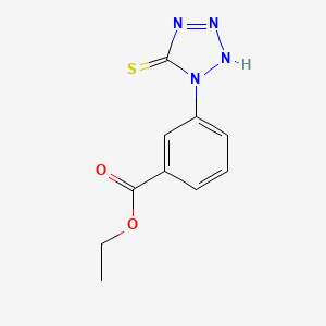 molecular formula C10H10N4O2S B8796193 ethyl 3-(5-thioxo-4,5-dihydro-1H-tetrazol-1-yl)benzoate 