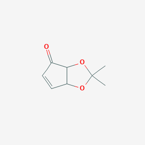 molecular formula C8H10O3 B8796205 (3aS,6aS)-2,2-dimethyl-3a,6a-dihydrocyclopenta[d][1,3]dioxol-4-one 