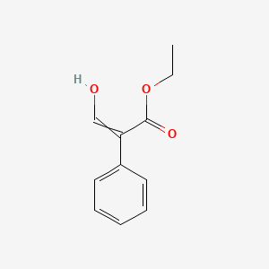 molecular formula C11H12O3 B8796313 Ethyl 3-Hydroxy-2-phenylacrylate 