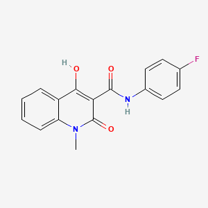 molecular formula C17H13FN2O3 B8796371 N-(4-fluorophenyl)-1,2-dihydro-4-hydroxy-1-methyl-2-oxo-quinoline-3-carboxamide 