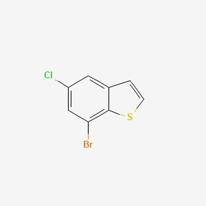 molecular formula C8H4BrClS B8796391 7-Bromo-5-chlorobenzo[b]thiophene 