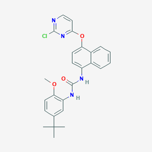 1-(5-(tert-Butyl)-2-methoxyphenyl)-3-(4-((2-chloropyrimidin-4-yl)oxy)naphthalen-1-yl)urea