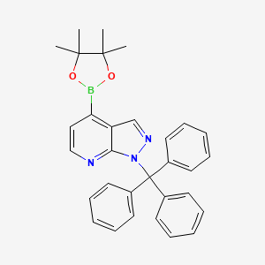 4-(4,4,5,5-tetramethyl-1,3,2-dioxaborolan-2-yl)-1-trityl-1H-pyrazolo[3,4-b]pyridine