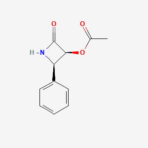 molecular formula C11H11NO3 B8796506 (3S,4R)-2-Oxo-4-phenylazetidin-3-yl acetate CAS No. 146924-96-1