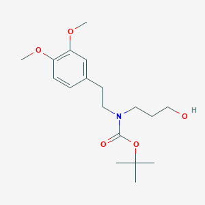 molecular formula C18H29NO5 B8796538 tert-Butyl [3-hydroxypropyl][2-(3,4-dimethoxyphenyl)ethyl]carbamate 