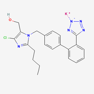 molecular formula C22H22ClKN6O B8796586 Losartan (potassium) 