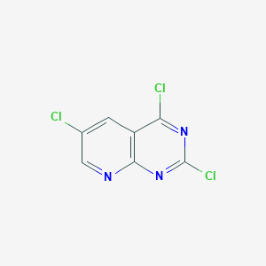 molecular formula C7H2Cl3N3 B8796669 2,4,6-Trichloropyrido[2,3-d]pyrimidine 