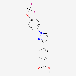4-(1-(4-(Trifluoromethoxy)phenyl)-1H-pyrazol-3-yl)benzoic acid