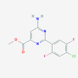 Methyl 6-amino-2-(4-chloro-2,5-difluorophenyl)pyrimidine-4-carboxylate