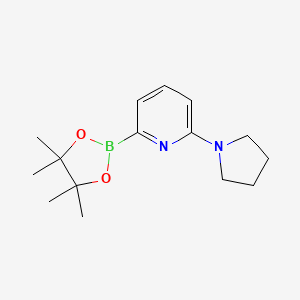 2-(Pyrrolidin-1-YL)-6-(4,4,5,5-tetramethyl-1,3,2-dioxaborolan-2-YL)pyridine