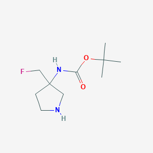 molecular formula C10H19FN2O2 B8796819 tert-Butyl (3-(fluoromethyl)pyrrolidin-3-yl)carbamate CAS No. 186202-12-0