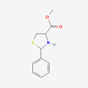 molecular formula C11H13NO2S B8796820 2-Phenylthiazolidine-4-carboxylic acid methyl ester 