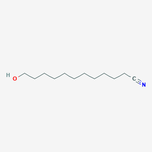 molecular formula C12H23NO B8796872 12-Hydroxydodecanenitrile CAS No. 73782-16-8