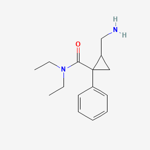molecular formula C15H22N2O B8796943 (1R,2S)-2-(aminomethyl)-N,N-diethyl-1-phenylcyclopropane-1-carboxamide CAS No. 136090-84-1