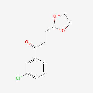 1-(3-Chlorophenyl)-3-(1,3-dioxolan-2-yl)propan-1-one