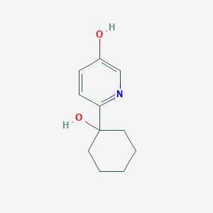 molecular formula C11H15NO2 B8797189 6-(1-Hydroxycyclohexyl)pyridin-3-OL 