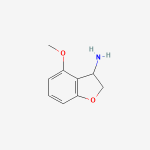 molecular formula C9H11NO2 B8797289 4-Methoxy-2,3-dihydrobenzofuran-3-amine 