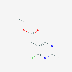 molecular formula C8H8Cl2N2O2 B8797314 Ethyl 2-(2,4-dichloropyrimidin-5-yl)acetate 