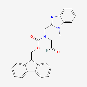 (9H-Fluoren-9-yl)methyl ((1-methyl-1H-benzo[d]imidazol-2-yl)methyl)(2-oxoethyl)carbamate