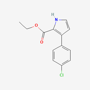 molecular formula C13H12ClNO2 B8797386 Ethyl 3-(4-chlorophenyl)-1H-pyrrole-2-carboxylate 