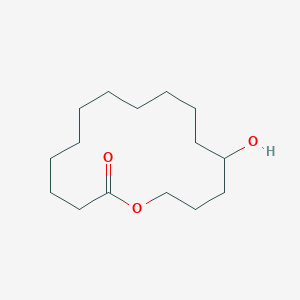 molecular formula C15H28O3 B8797406 13-Hydroxy-oxacyclohexadecan-2-one CAS No. 32539-79-0
