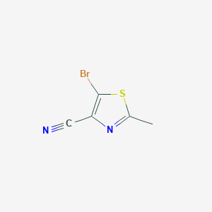molecular formula C5H3BrN2S B8797431 5-Bromo-2-methylthiazole-4-carbonitrile 