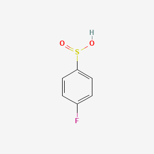 molecular formula C6H5FO2S B8797490 4-Fluorobenzene-1-sulfinic acid 