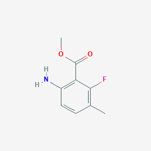 molecular formula C9H10FNO2 B8797733 Methyl 6-amino-2-fluoro-3-methylbenzoate 