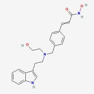 N-hydroxy-3-[4-[[2-hydroxyethyl-[2-(1H-indol-3-yl)ethyl]amino]methyl]phenyl]-2-propenamide