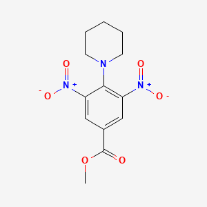 molecular formula C13H15N3O6 B8797801 methyl 3,5-dinitro-4-(piperidin-1-yl)benzoate 